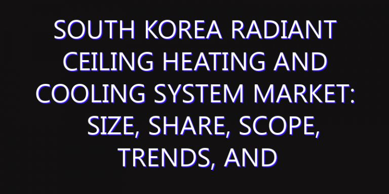 South Korea Radiant Ceiling Heating and Cooling System Market: Size, Share, Scope, Trends, and Forecast-2026-2035