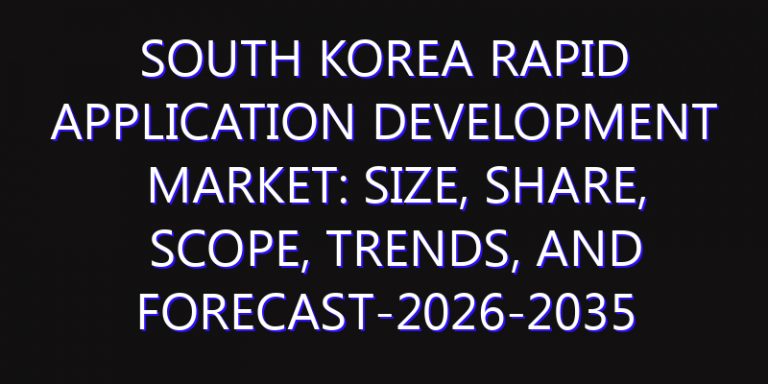 South Korea Rapid Application Development Market: Size, Share, Scope, Trends, and Forecast-2026-2035