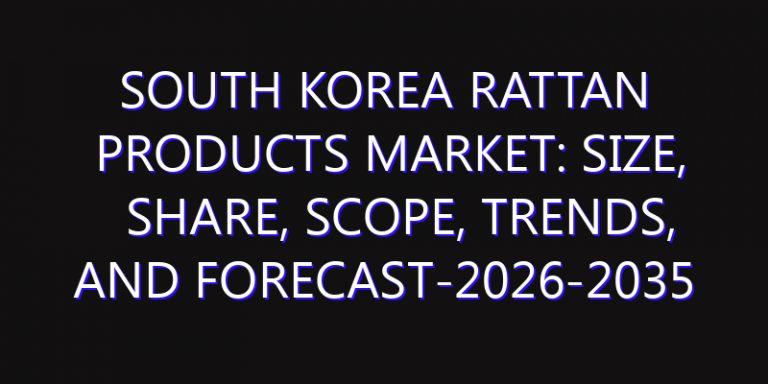 South Korea Rattan Products Market: Size, Share, Scope, Trends, and Forecast-2026-2035