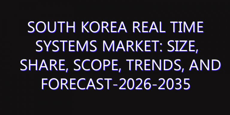 South Korea Real Time Systems Market: Size, Share, Scope, Trends, and Forecast-2026-2035