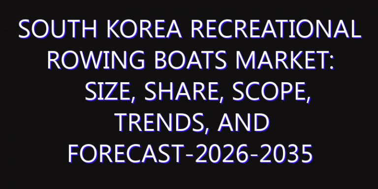 South Korea Recreational Rowing Boats Market: Size, Share, Scope, Trends, and Forecast-2026-2035