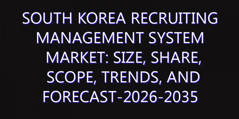 South Korea Recruiting Management System Market: Size, Share, Scope, Trends, and Forecast-2026-2035