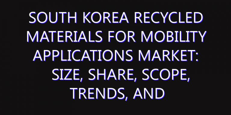 South Korea Recycled Materials For Mobility Applications Market: Size, Share, Scope, Trends, and Forecast-2026-2035