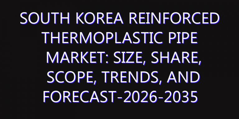 South Korea Reinforced Thermoplastic Pipe Market: Size, Share, Scope, Trends, and Forecast-2026-2035