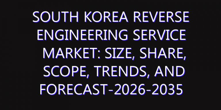 South Korea Reverse Engineering Service Market: Size, Share, Scope, Trends, and Forecast-2026-2035