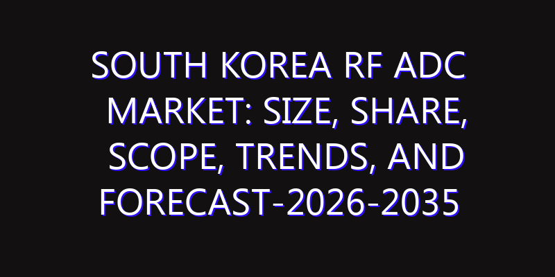 South Korea RF ADC Market: Size, Share, Scope, Trends, and Forecast-2026-2035