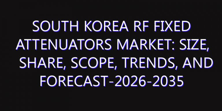 South Korea RF Fixed Attenuators Market: Size, Share, Scope, Trends, and Forecast-2026-2035
