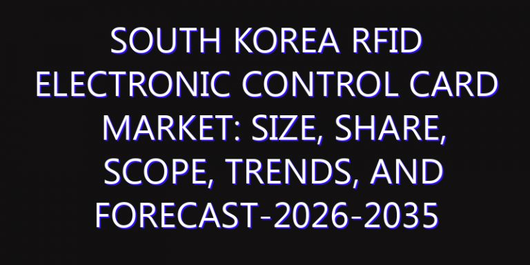 South Korea RFID Electronic Control Card Market: Size, Share, Scope, Trends, and Forecast-2026-2035