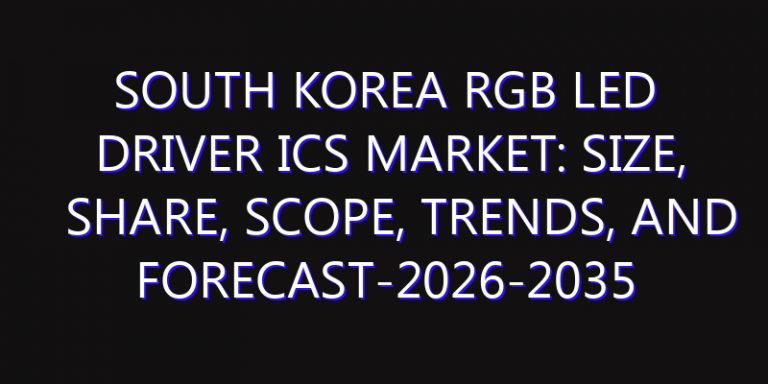 South Korea RGB LED Driver ICs Market: Size, Share, Scope, Trends, and Forecast-2026-2035
