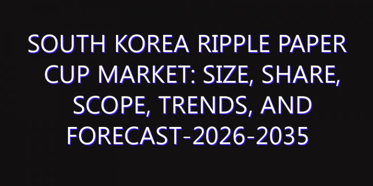 South Korea Ripple Paper Cup Market: Size, Share, Scope, Trends, and Forecast-2026-2035