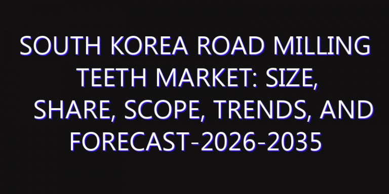 South Korea Road Milling Teeth Market: Size, Share, Scope, Trends, and Forecast-2026-2035
