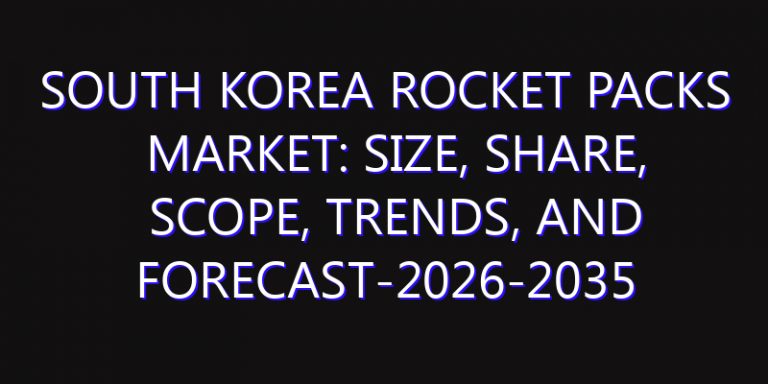 South Korea Rocket Packs Market: Size, Share, Scope, Trends, and Forecast-2026-2035