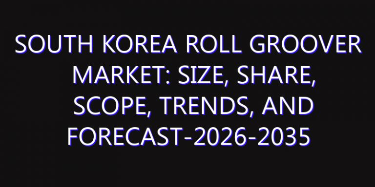 South Korea Roll Groover Market: Size, Share, Scope, Trends, and Forecast-2026-2035