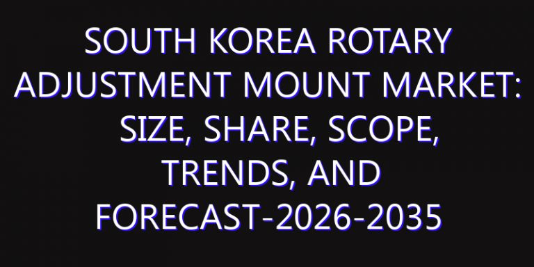 South Korea Rotary Adjustment Mount Market: Size, Share, Scope, Trends, and Forecast-2026-2035
