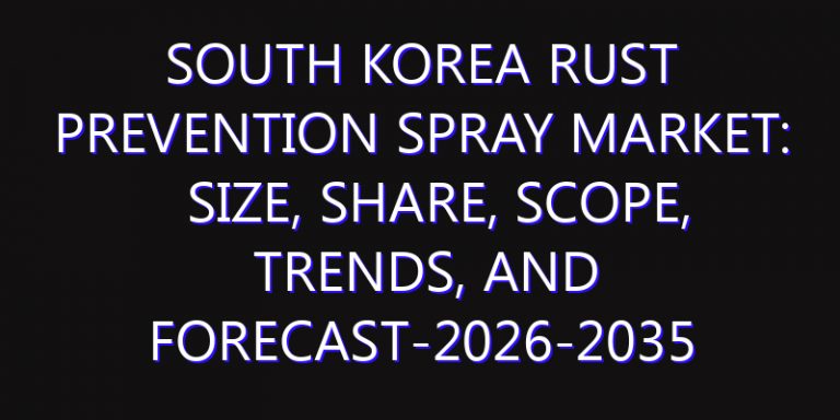 South Korea Rust Prevention Spray Market: Size, Share, Scope, Trends, and Forecast-2026-2035