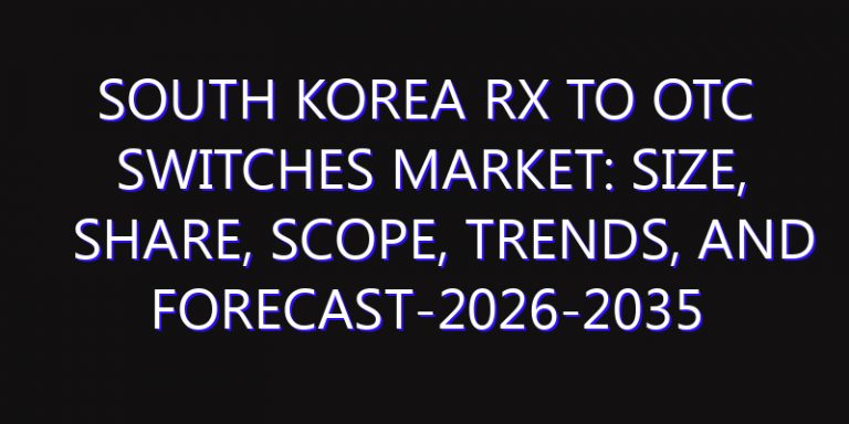 South Korea Rx to OTC Switches Market: Size, Share, Scope, Trends, and Forecast-2026-2035