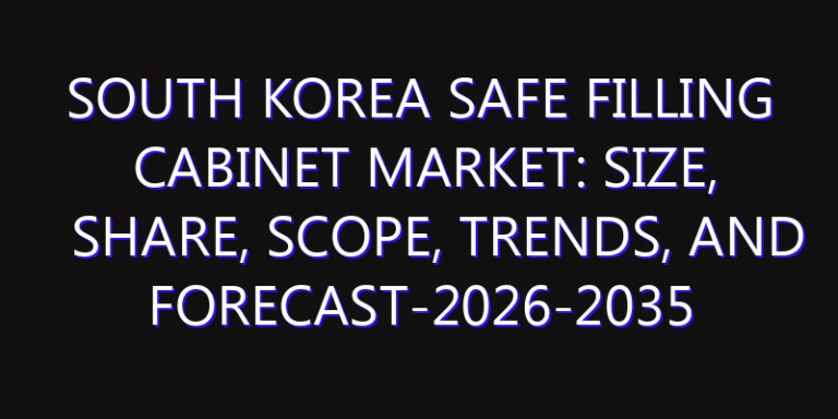 South Korea Safe Filling Cabinet Market: Size, Share, Scope, Trends, and Forecast-2026-2035