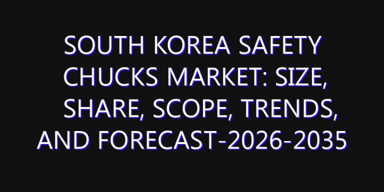 South Korea Safety Chucks Market: Size, Share, Scope, Trends, and Forecast-2026-2035