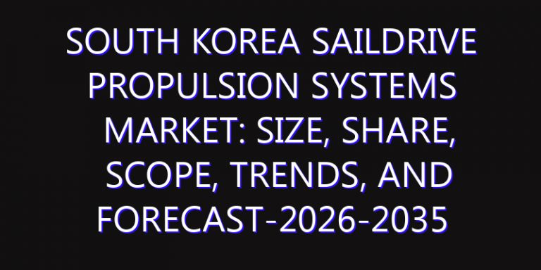 South Korea Saildrive Propulsion Systems Market: Size, Share, Scope, Trends, and Forecast-2026-2035