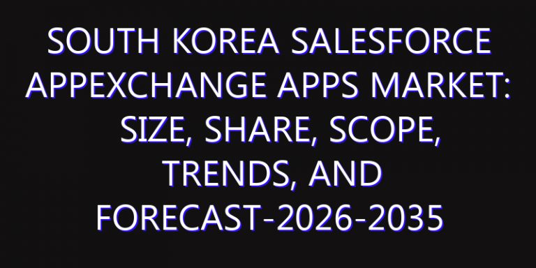 South Korea Salesforce AppExchange Apps Market: Size, Share, Scope, Trends, and Forecast-2026-2035