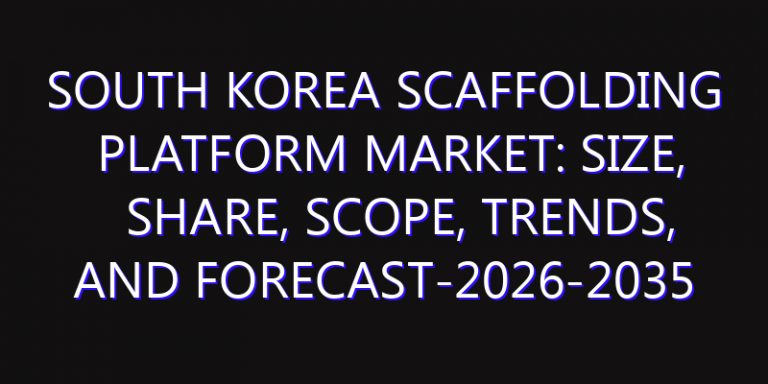 South Korea Scaffolding Platform Market: Size, Share, Scope, Trends, and Forecast-2026-2035