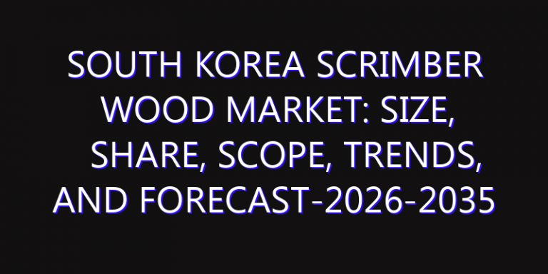 South Korea Scrimber Wood Market: Size, Share, Scope, Trends, and Forecast-2026-2035
