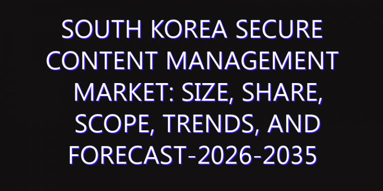 South Korea Secure Content Management Market: Size, Share, Scope, Trends, and Forecast-2026-2035