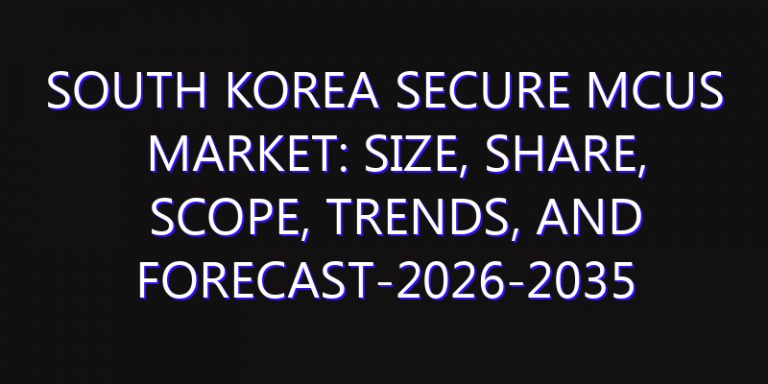 South Korea Secure MCUs Market: Size, Share, Scope, Trends, and Forecast-2026-2035