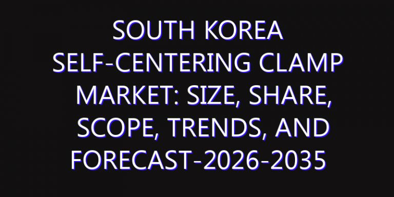 South Korea Self-Centering Clamp Market: Size, Share, Scope, Trends, and Forecast-2026-2035