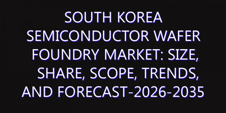 South Korea Semiconductor Wafer Foundry Market: Size, Share, Scope, Trends, and Forecast-2026-2035