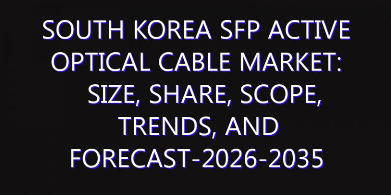 South Korea SFP Active Optical Cable Market: Size, Share, Scope, Trends, and Forecast-2026-2035