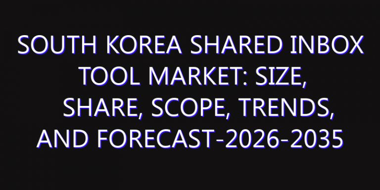 South Korea Shared Inbox Tool Market: Size, Share, Scope, Trends, and Forecast-2026-2035