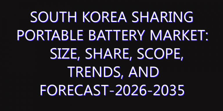 South Korea Sharing Portable Battery Market: Size, Share, Scope, Trends, and Forecast-2026-2035