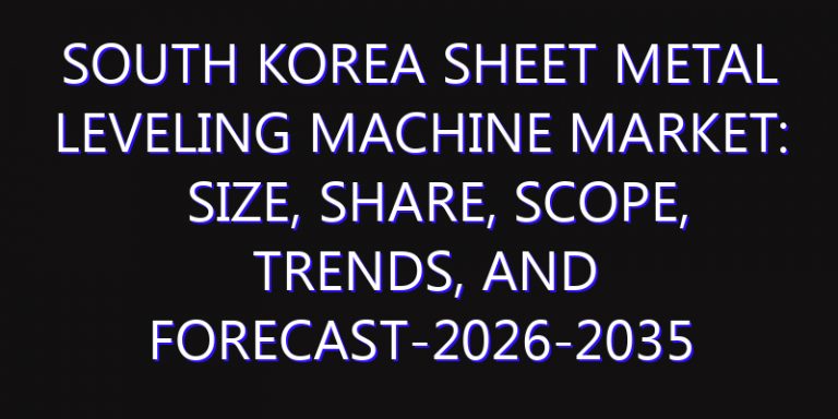 South Korea Sheet Metal Leveling Machine Market: Size, Share, Scope, Trends, and Forecast-2026-2035