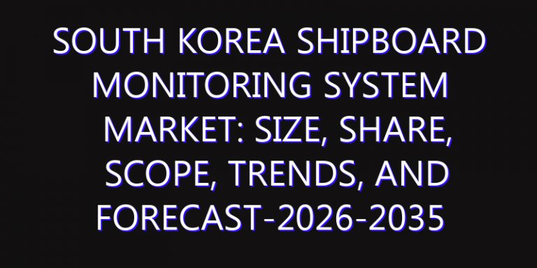 South Korea Shipboard Monitoring System Market: Size, Share, Scope, Trends, and Forecast-2026-2035