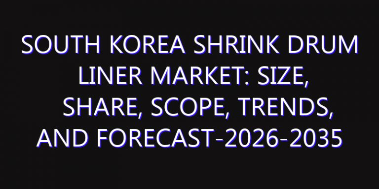 South Korea Shrink Drum Liner Market: Size, Share, Scope, Trends, and Forecast-2026-2035