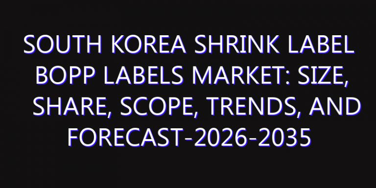 South Korea Shrink Label BOPP Labels Market: Size, Share, Scope, Trends, and Forecast-2026-2035