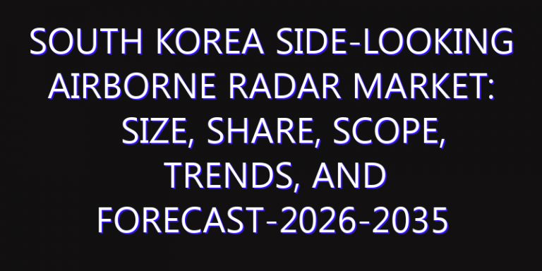 South Korea Side-Looking Airborne Radar Market: Size, Share, Scope, Trends, and Forecast-2026-2035