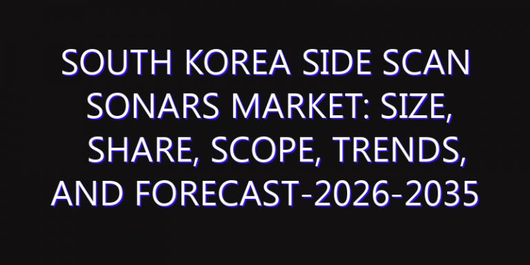 South Korea Side Scan Sonars Market: Size, Share, Scope, Trends, and Forecast-2026-2035