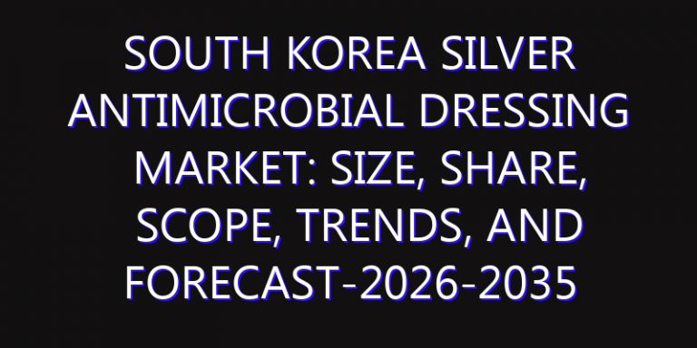 South Korea Silver Antimicrobial Dressing Market: Size, Share, Scope, Trends, and Forecast-2026-2035