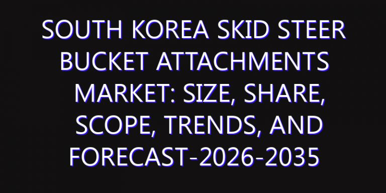 South Korea Skid Steer Bucket Attachments Market: Size, Share, Scope, Trends, and Forecast-2026-2035