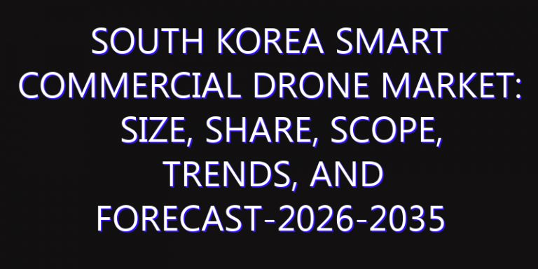 South Korea Smart Commercial Drone Market: Size, Share, Scope, Trends, and Forecast-2026-2035
