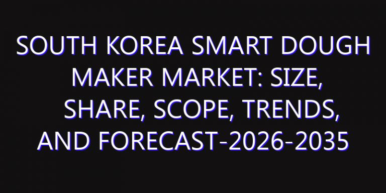 South Korea Smart Dough Maker Market: Size, Share, Scope, Trends, and Forecast-2026-2035