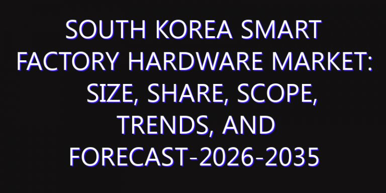 South Korea Smart Factory Hardware Market: Size, Share, Scope, Trends, and Forecast-2026-2035