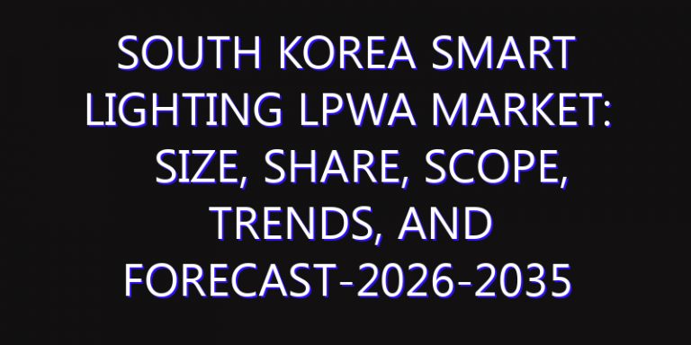 South Korea Smart Lighting LPWA Market: Size, Share, Scope, Trends, and Forecast-2026-2035
