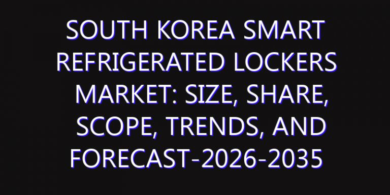 South Korea Smart Refrigerated Lockers Market: Size, Share, Scope, Trends, and Forecast-2026-2035