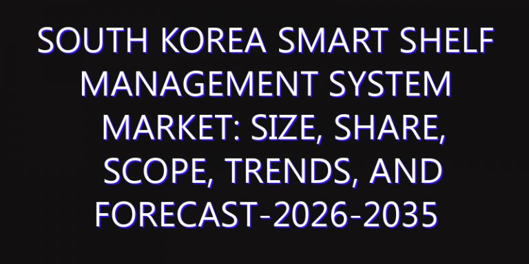 South Korea Smart Shelf Management System Market: Size, Share, Scope, Trends, and Forecast-2026-2035