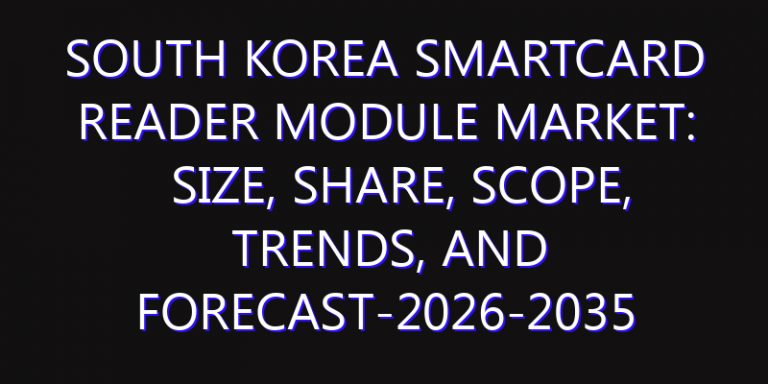 South Korea Smartcard Reader Module Market: Size, Share, Scope, Trends, and Forecast-2026-2035