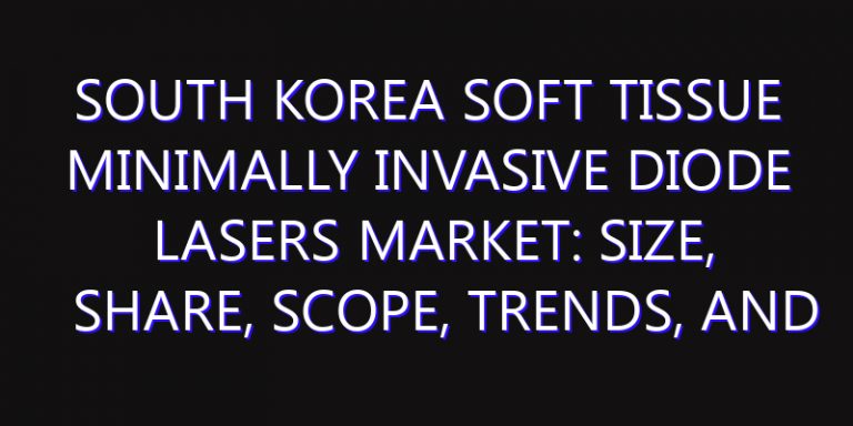 South Korea Soft Tissue Minimally Invasive Diode Lasers Market: Size, Share, Scope, Trends, and Forecast-2026-2035
