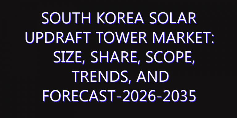 South Korea Solar Updraft Tower Market: Size, Share, Scope, Trends, and Forecast-2026-2035